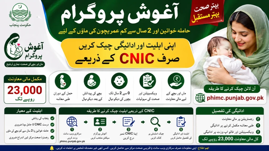 Aghosh Program Online Check Punjab by CNIC Login 2026