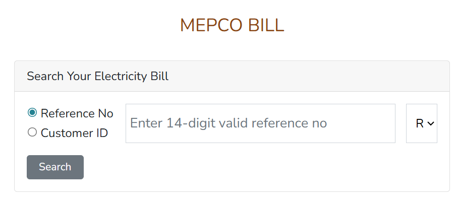 MEPCO Online Bill Check May 2026