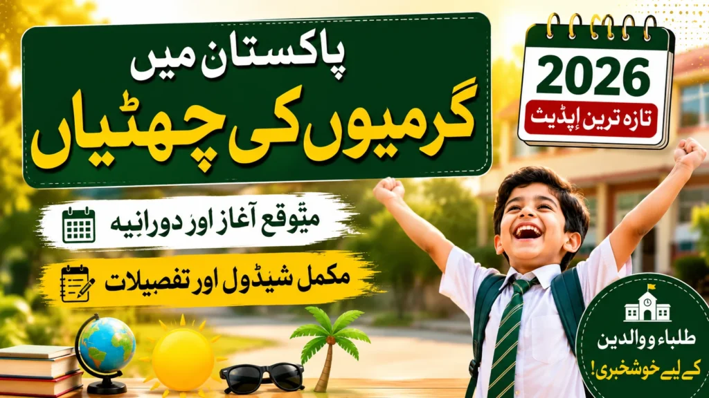 Summer Vacations Pakistan 2026